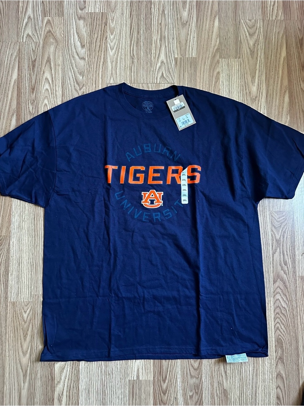 Rivalry Threads Navy Auburn Tigers Logo Tee with Orange Print